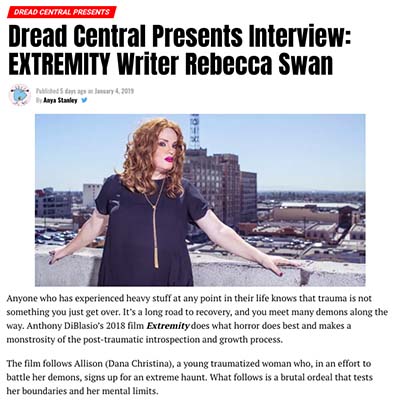 Dread Central Presents Interview: EXTREMITY Writer Rebecca Swan
